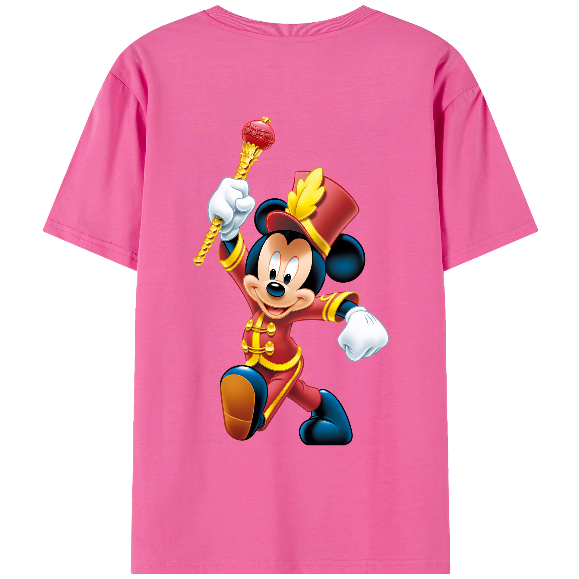 ミッキーマウス Mickey Mouse レディース半袖Tシャツ(バックプリント)